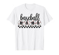 Checkered Baseball Mama Baseball T-Shirt - Aesthetic Graphic for Adults - T-Shirt, Sweatshirt, Hoodie