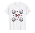 Baseball Coquette Bow Sports T-Shirt - Fun Novelty Design for Adults - T-Shirt, Sweatshirt, Hoodie
