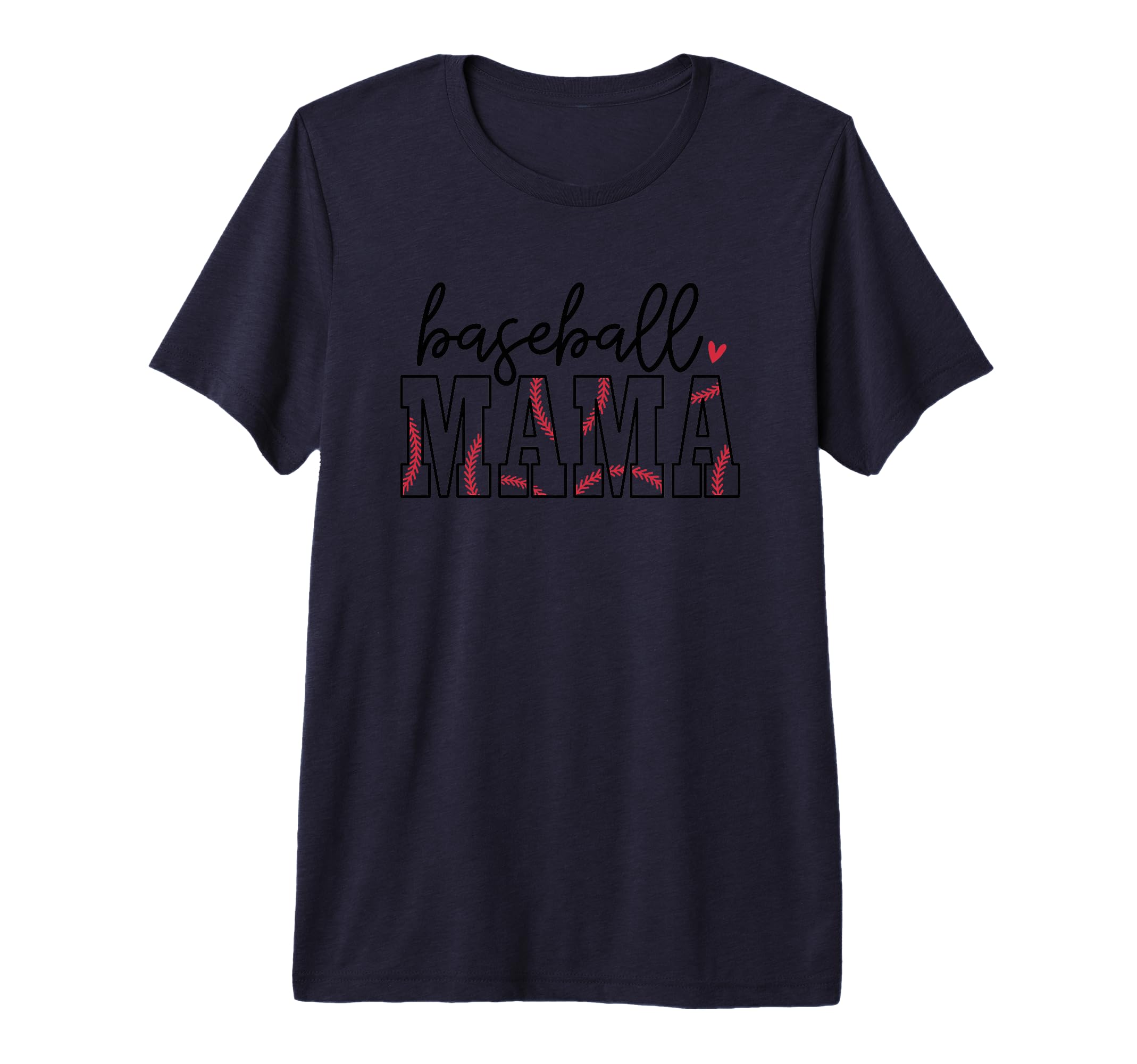 Baseball Mama Heart Stitching Love T-Shirt - Streetwear Style Men Women - T-Shirt, Sweatshirt, Hoodie