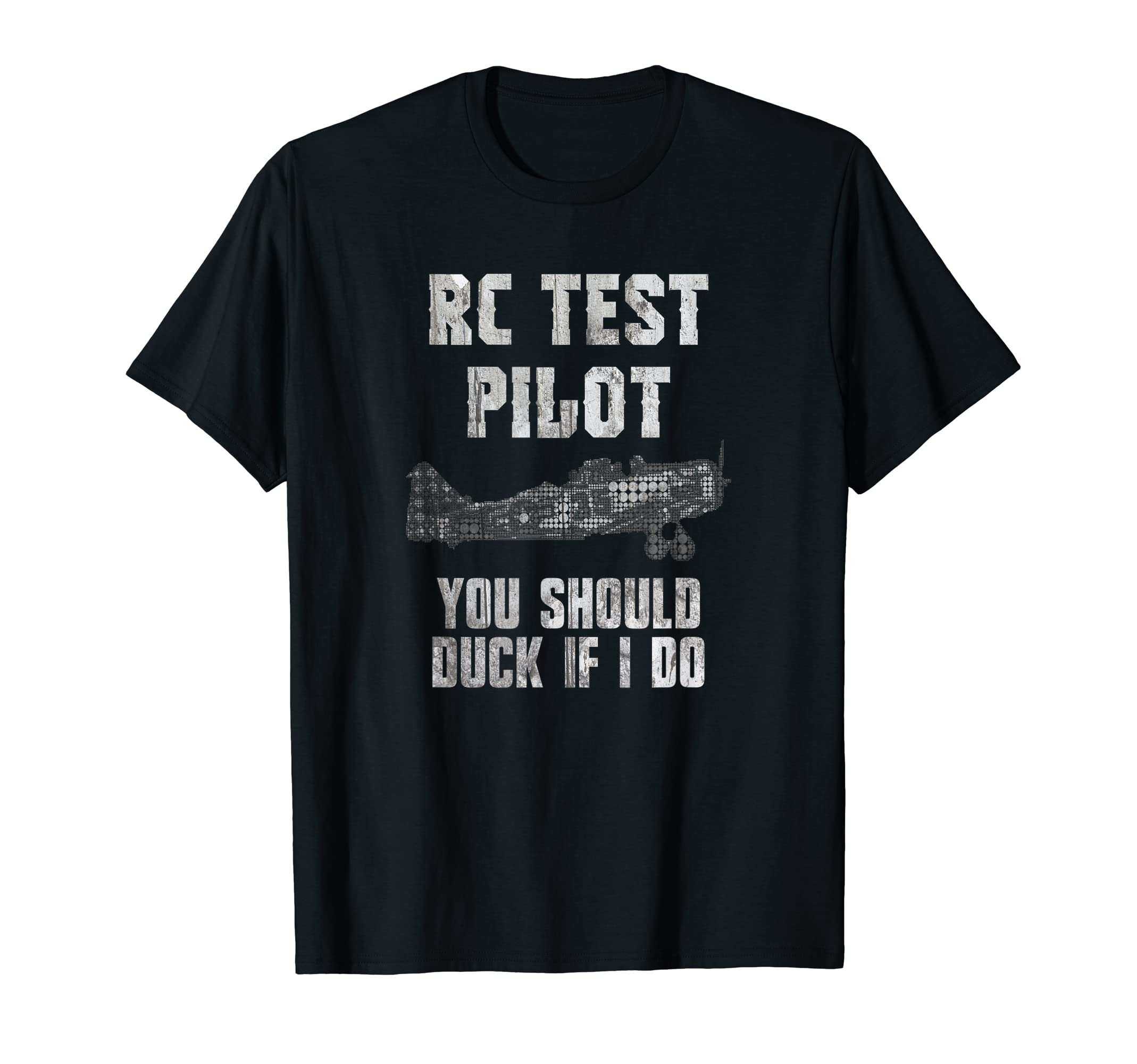 Rc Test Pilot Distressed Plane Hobby T-Shirt - Trendy Graphic for Adults - T-Shirt, Sweatshirt, Hoodie