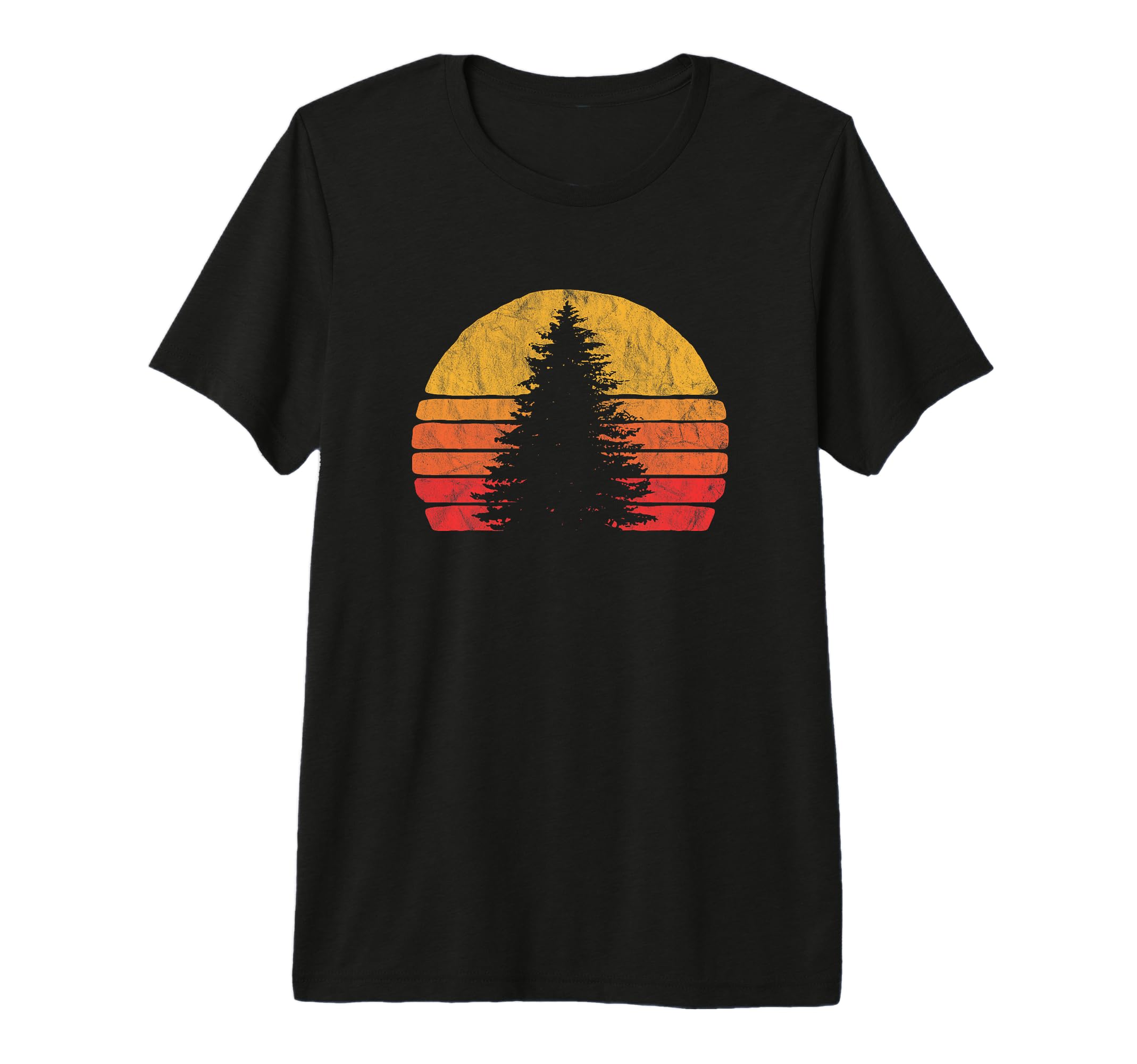 Sun Minimalist Pine Tree 80S Tri Blend T-Shirt - Streetwear Style Men Women - T-Shirt, Sweatshirt, Hoodie