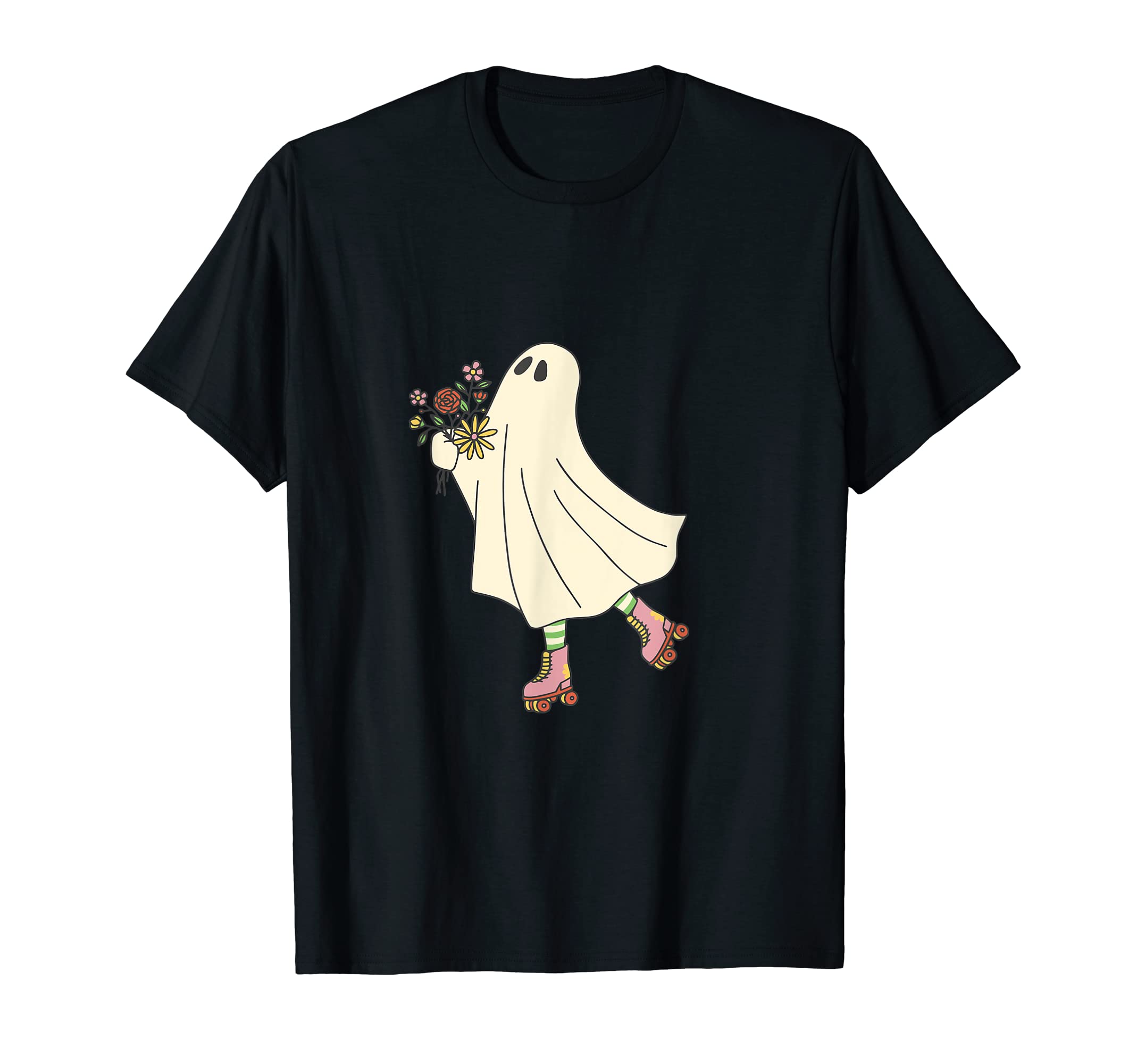 Ghost Roller Skate Halloween T-Shirt - Unique Graphic Men Women - T-Shirt, Sweatshirt, Hoodie