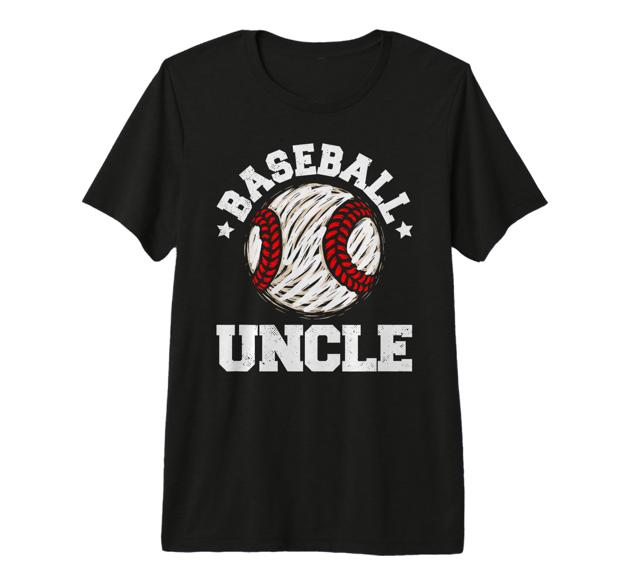 Mens Baseball Uncle Distressed Funny T-Shirt - Minimalist Print for Adults - T-Shirt, Sweatshirt, Hoodie