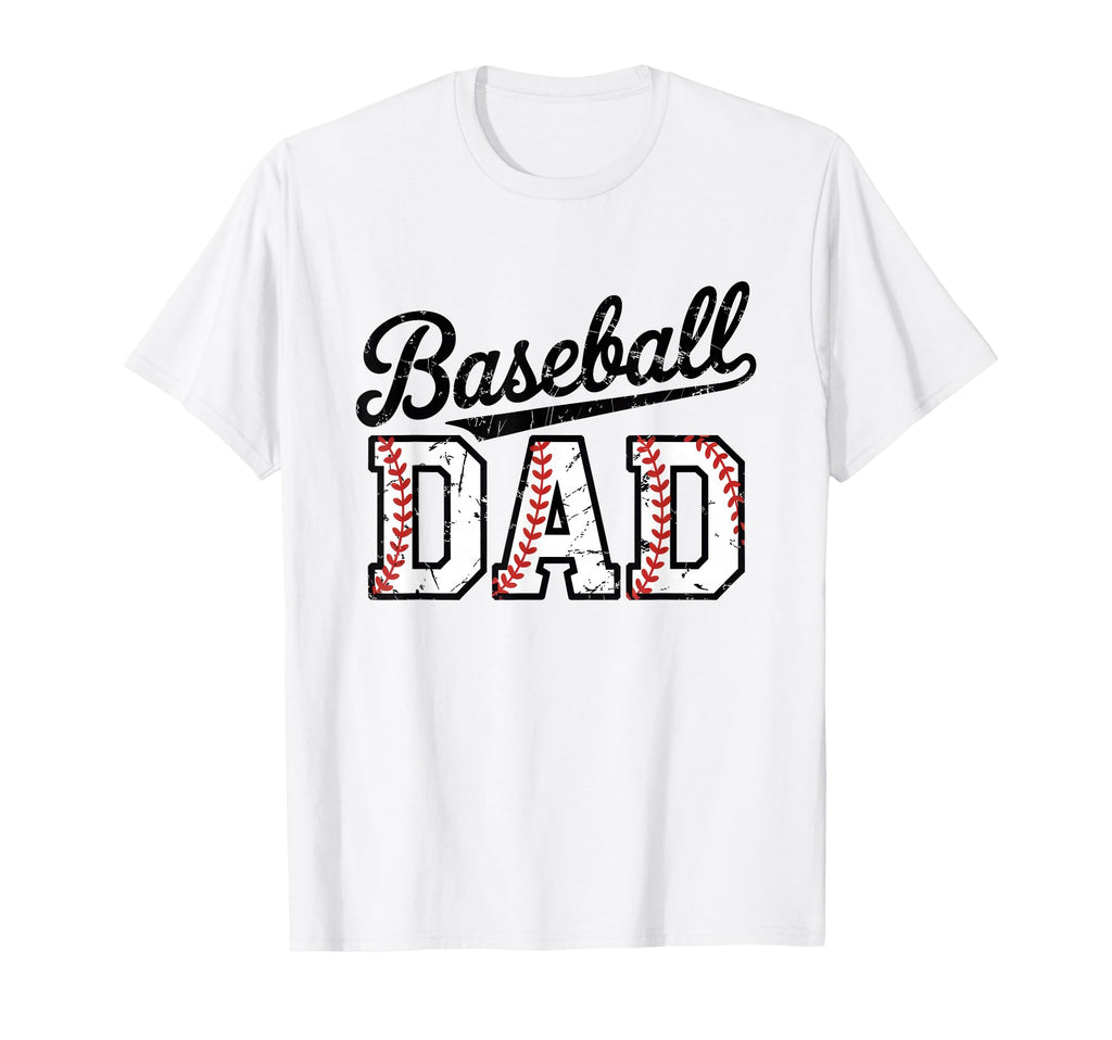 Baseball Dad Sports Lettering Baseball T-Shirt - Minimalist Print Men Women - T-Shirt, Sweatshirt, Hoodie