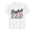 Baseball Dad Sports Lettering Baseball T-Shirt - Minimalist Print Men Women - T-Shirt, Sweatshirt, Hoodie