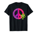 Peace Sign Love 60S 70S Tie Die Hippie T-Shirt - Trendy Graphic Unisex - T-Shirt, Sweatshirt, Hoodie