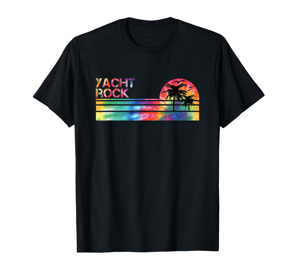 Yacht Rock Tie Dye Inspired Striped T-Shirt - Graphic Print for Adults - T-Shirt, Sweatshirt, Hoodie