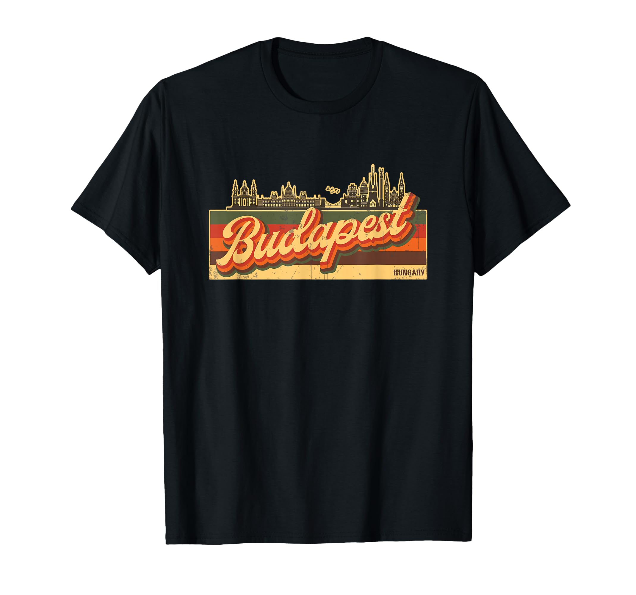 Budapest Skyline Hungary Stripes Hungarian T-Shirt - Trendy Graphic Unisex - T-Shirt, Sweatshirt, Hoodie