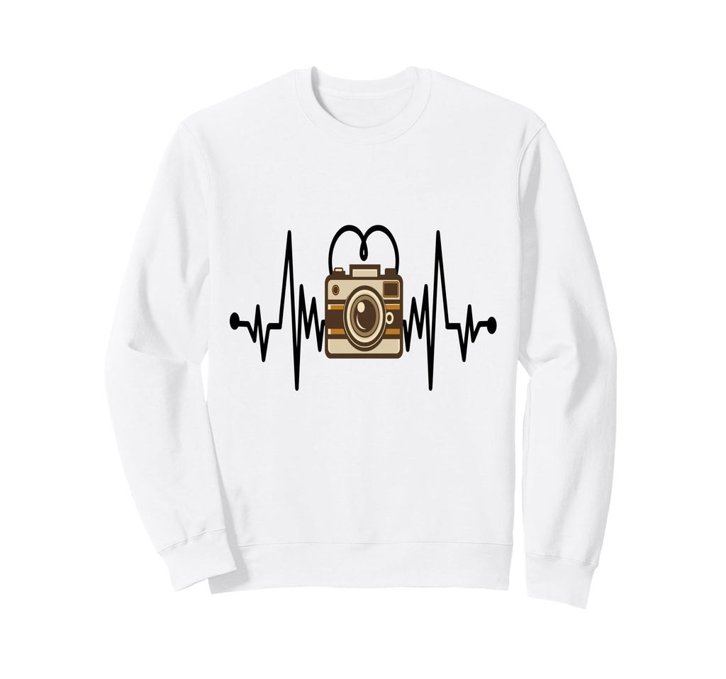 Womens Funny Camera Heartbeat Sweatshirt - Fun Novelty Design Men Women - T-Shirt, Sweatshirt, Hoodie