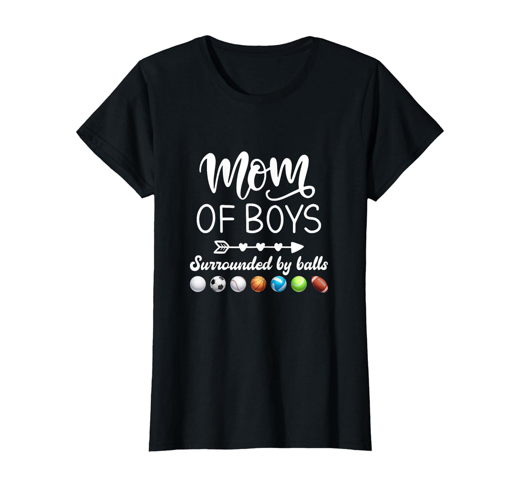 Mom Surrounded Balls Soccer Basketball T-Shirt - Aesthetic Graphic Unisex - T-Shirt, Sweatshirt, Hoodie