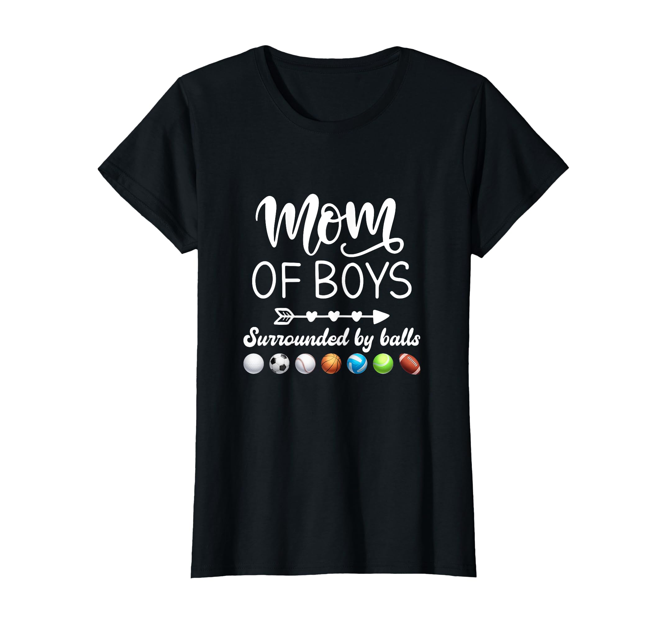 Mom Surrounded Balls Soccer Basketball T-Shirt - Aesthetic Graphic Unisex - T-Shirt, Sweatshirt, Hoodie