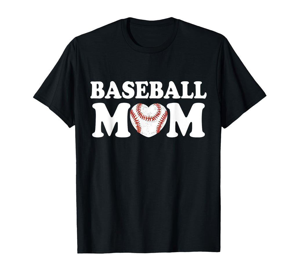 Baseball Mom Heart Family Matching Mommy T-Shirt - Unique Graphic Unisex - T-Shirt, Sweatshirt, Hoodie