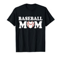 Baseball Mom Heart Family Matching Mommy T-Shirt - Unique Graphic Unisex - T-Shirt, Sweatshirt, Hoodie