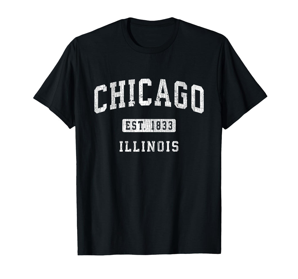 Chicago Illinois Il Athletic Sports T-Shirt - Minimalist Print Unisex - T-Shirt, Sweatshirt, Hoodie
