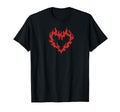 Goth Heart Flames Grunge Fire Alt T-Shirt - Aesthetic Graphic for Adults - T-Shirt, Sweatshirt, Hoodie