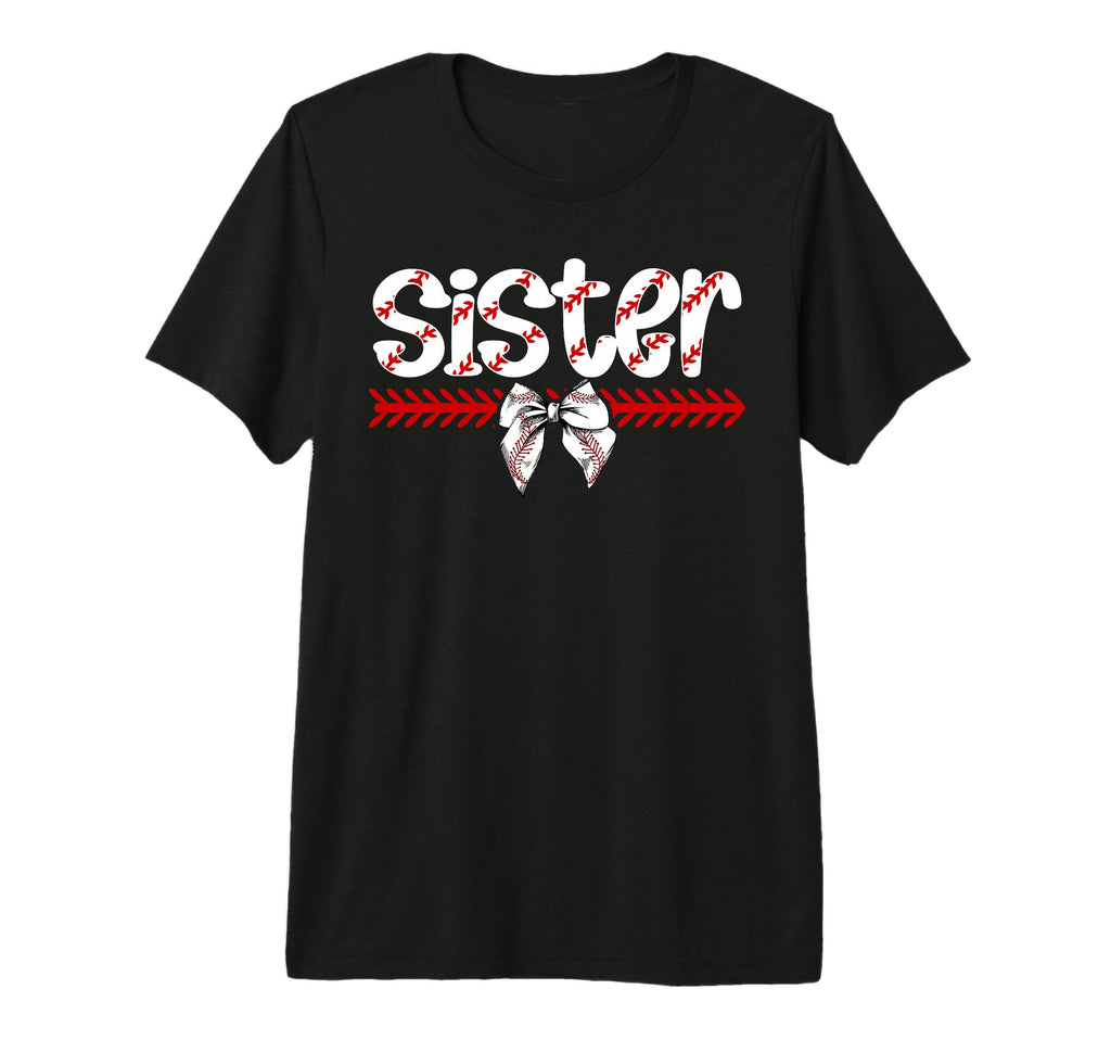 Baseball Sister Proud Sister T-Shirt - Minimalist Print for Adults - T-Shirt, Sweatshirt, Hoodie