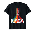 Nasa Stripe Space Shuttle Worm Logo T-Shirt - Aesthetic Graphic for Adults - T-Shirt, Sweatshirt, Hoodie
