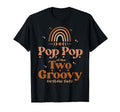 Pop Pop Two Groovy Birthday Boho Rainbow T-Shirt - Graphic Print Unisex - T-Shirt, Sweatshirt, Hoodie