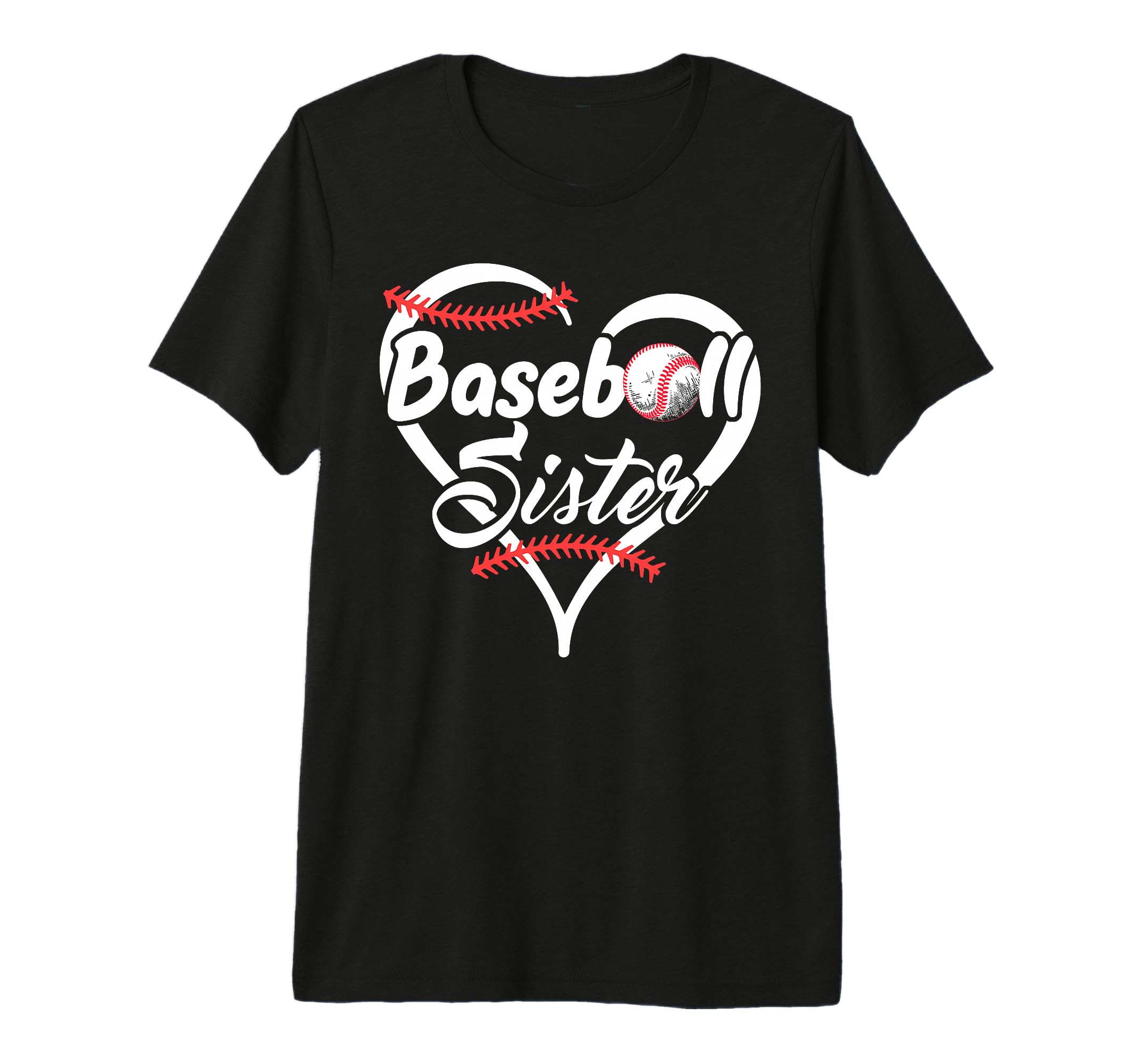 Baseball Sister Heart Proud Baseball T-Shirt - Streetwear Style for Adults - T-Shirt, Sweatshirt, Hoodie