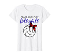 Volleyball Teen 10 12 Peace Love T-Shirt - Novelty Apparel Men Women - T-Shirt, Sweatshirt, Hoodie