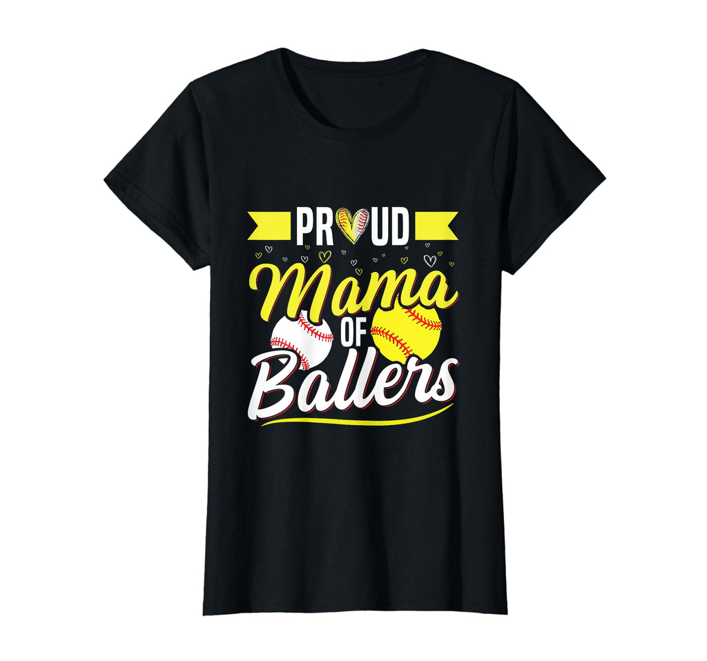 Ballers Mama Mom Baseball And T-Shirt - Minimalist Print for Adults - T-Shirt, Sweatshirt, Hoodie