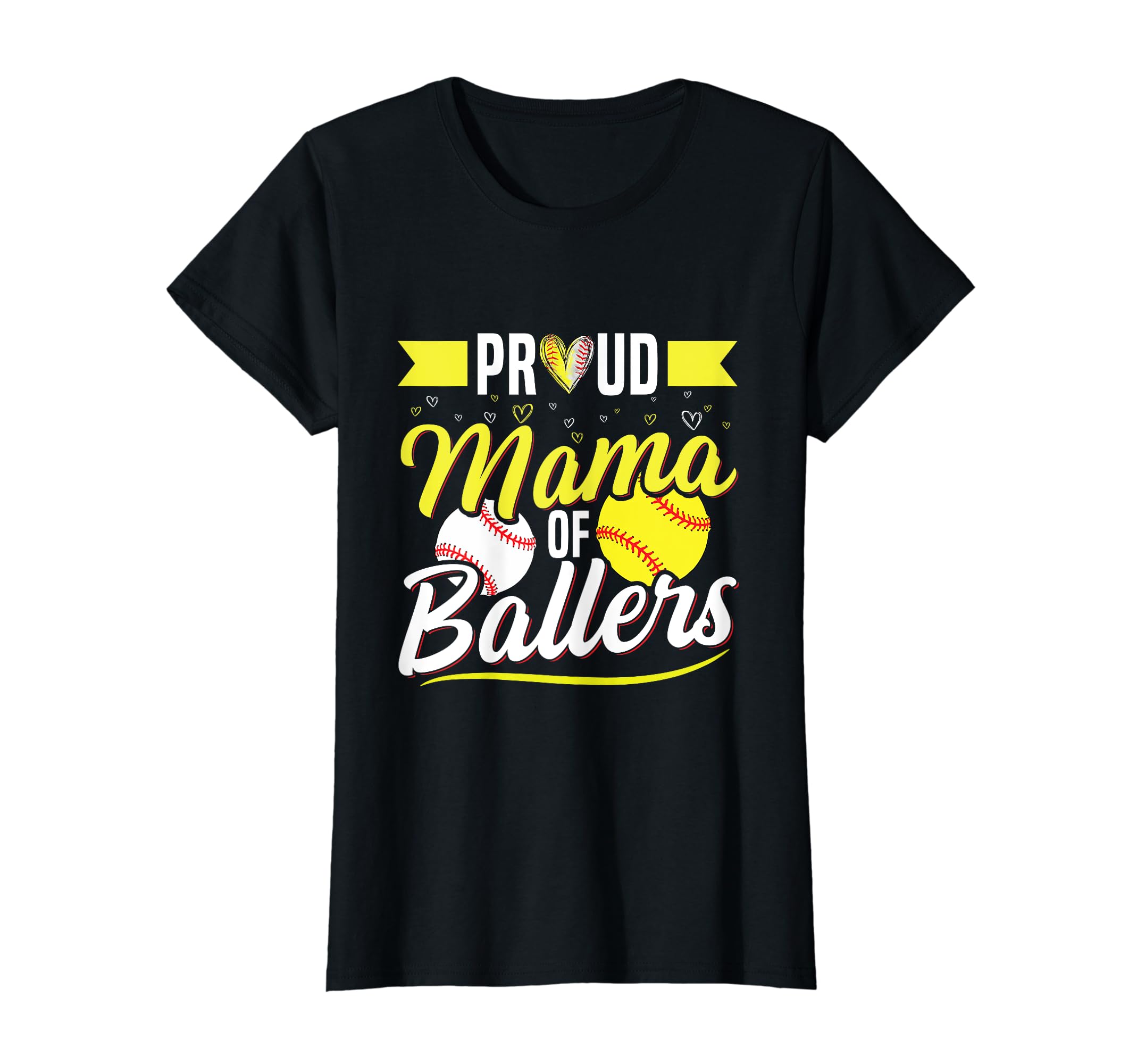 Ballers Mama Mom Baseball And T-Shirt - Minimalist Print for Adults - T-Shirt, Sweatshirt, Hoodie