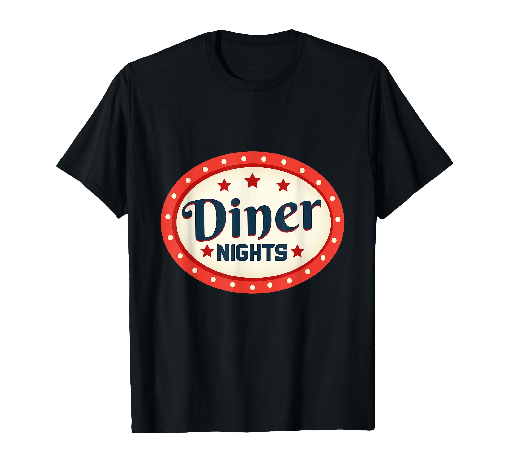 Diner Nights Neon Stars T-Shirt - Aesthetic Graphic for Adults - T-Shirt, Sweatshirt, Hoodie
