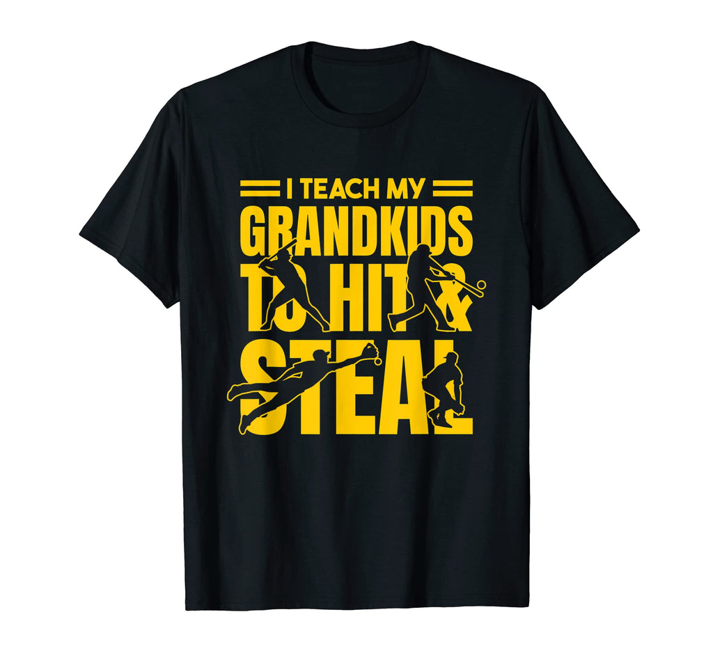 Baseball Grandpa I Teach My Grandkids To T-Shirt - Streetwear Style Unisex - T-Shirt, Sweatshirt, Hoodie