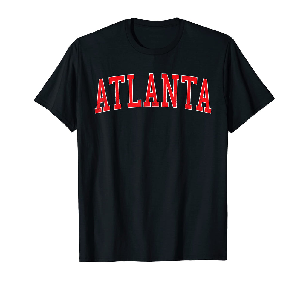 Atlanta Ga Varsity Red Text T-Shirt - Novelty Apparel Unisex - T-Shirt, Sweatshirt, Hoodie