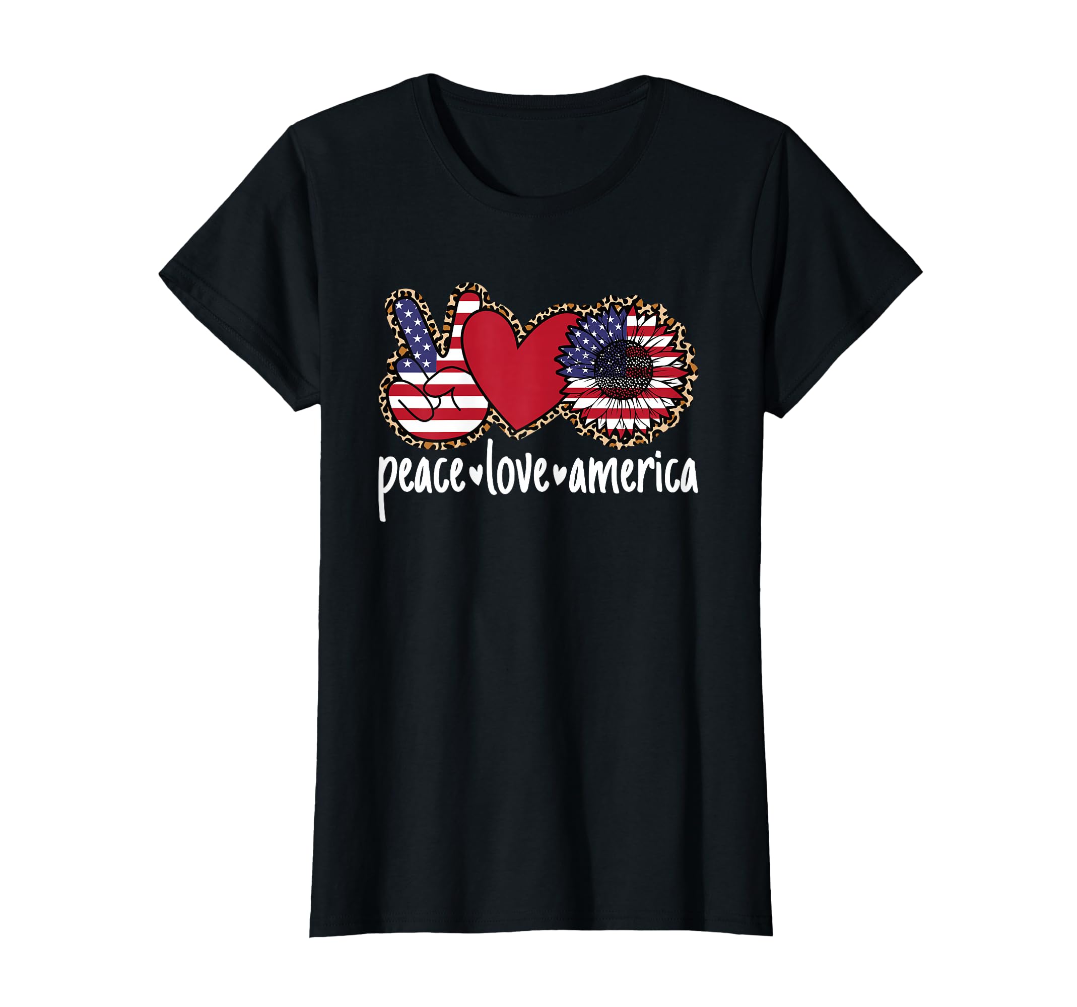 Peace Love America Usa Patriotic 4Th T-Shirt - Novelty Apparel Men Women - T-Shirt, Sweatshirt, Hoodie