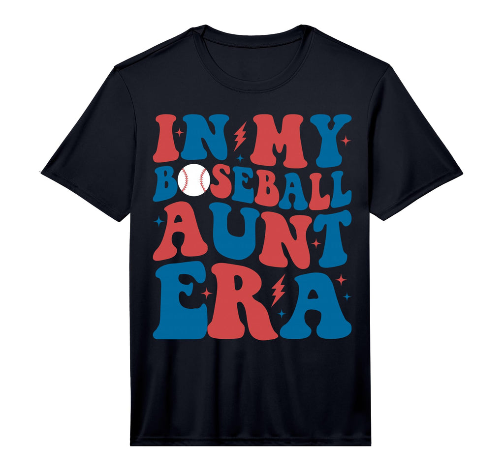 My Baseball Aunt Era Groovy Baseball T-Shirt - Graphic Print for Adults - T-Shirt, Sweatshirt, Hoodie
