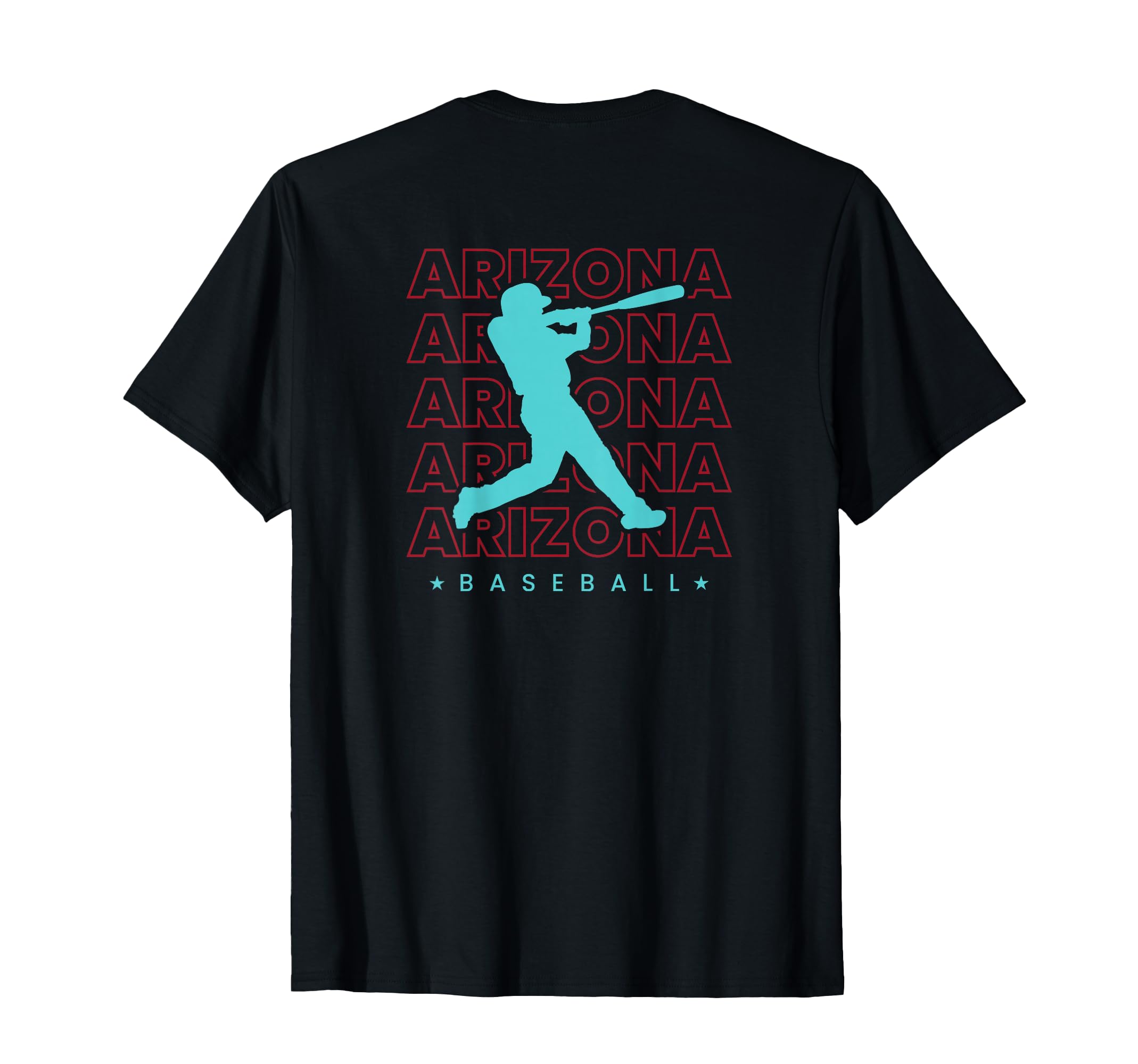 Arizona Baseball Minimalist Backprint T-Shirt - Graphic Print Men Women - T-Shirt, Sweatshirt, Hoodie