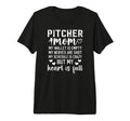 Baseball Pitcher Mom My Heart Is T-Shirt - Casual Everyday Wear for Adults - T-Shirt, Sweatshirt, Hoodie