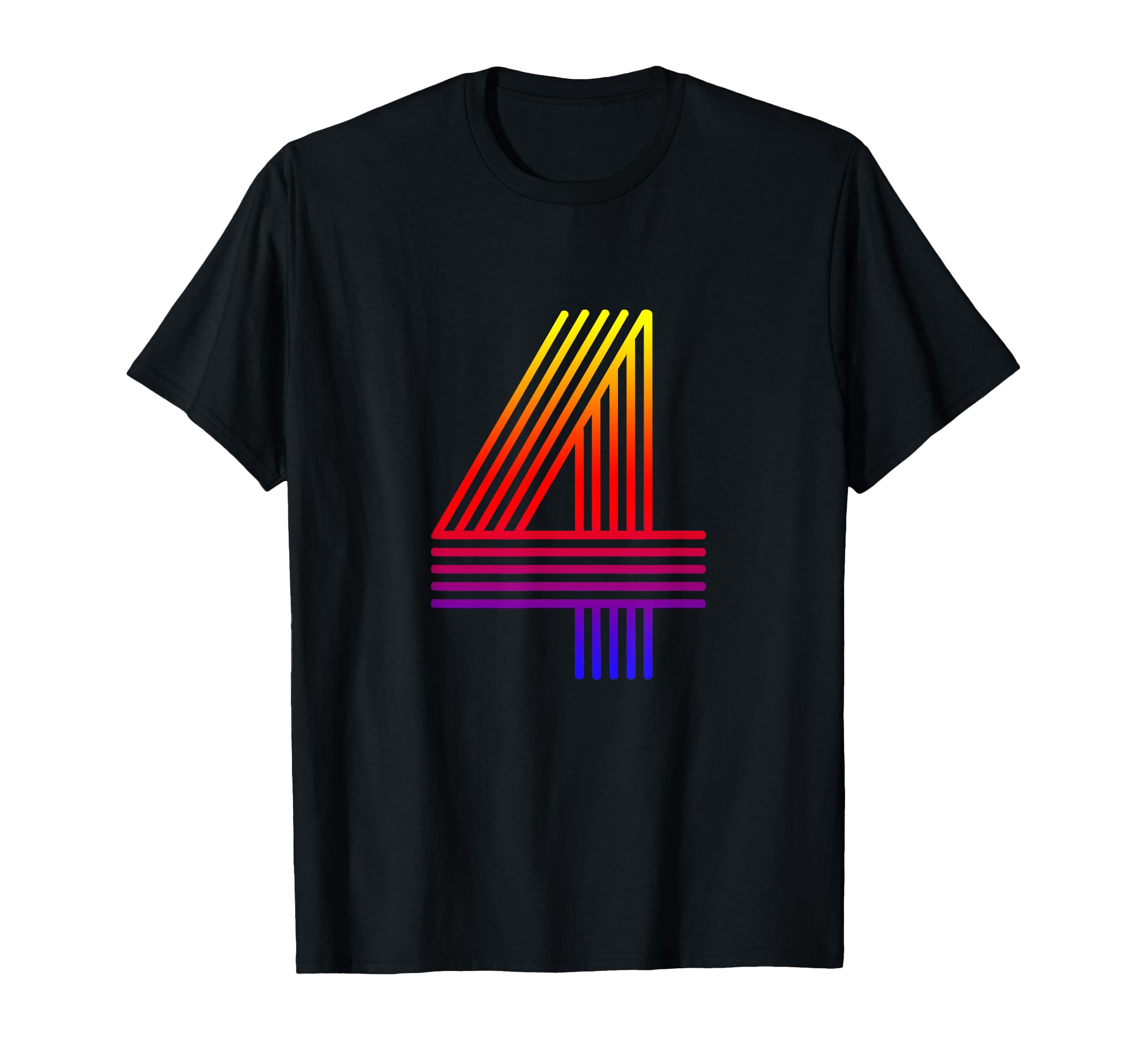 Number 4 Birthday Gift Disco T-Shirt - Fun Novelty Design for Adults - T-Shirt, Sweatshirt, Hoodie