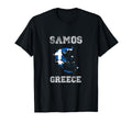 Samos Greece Distressed Greece Flag T-Shirt - Custom Art Print Men Women - T-Shirt, Sweatshirt, Hoodie