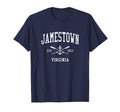 Jamestown Va Crossed Oars Boat T-Shirt - Fun Novelty Design for Adults - T-Shirt, Sweatshirt, Hoodie