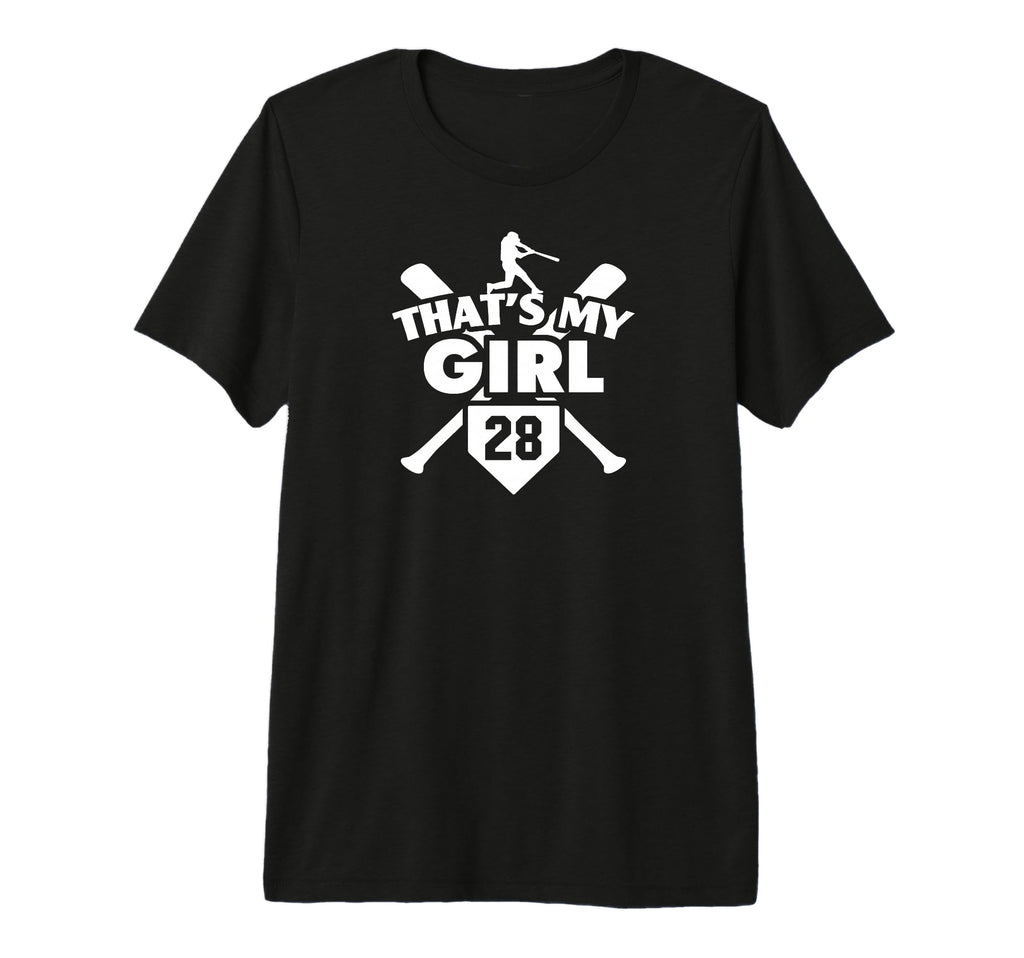 Baseball Mom Dad Thats My 28 Softball T-Shirt - Unique Graphic for Adults - T-Shirt, Sweatshirt, Hoodie