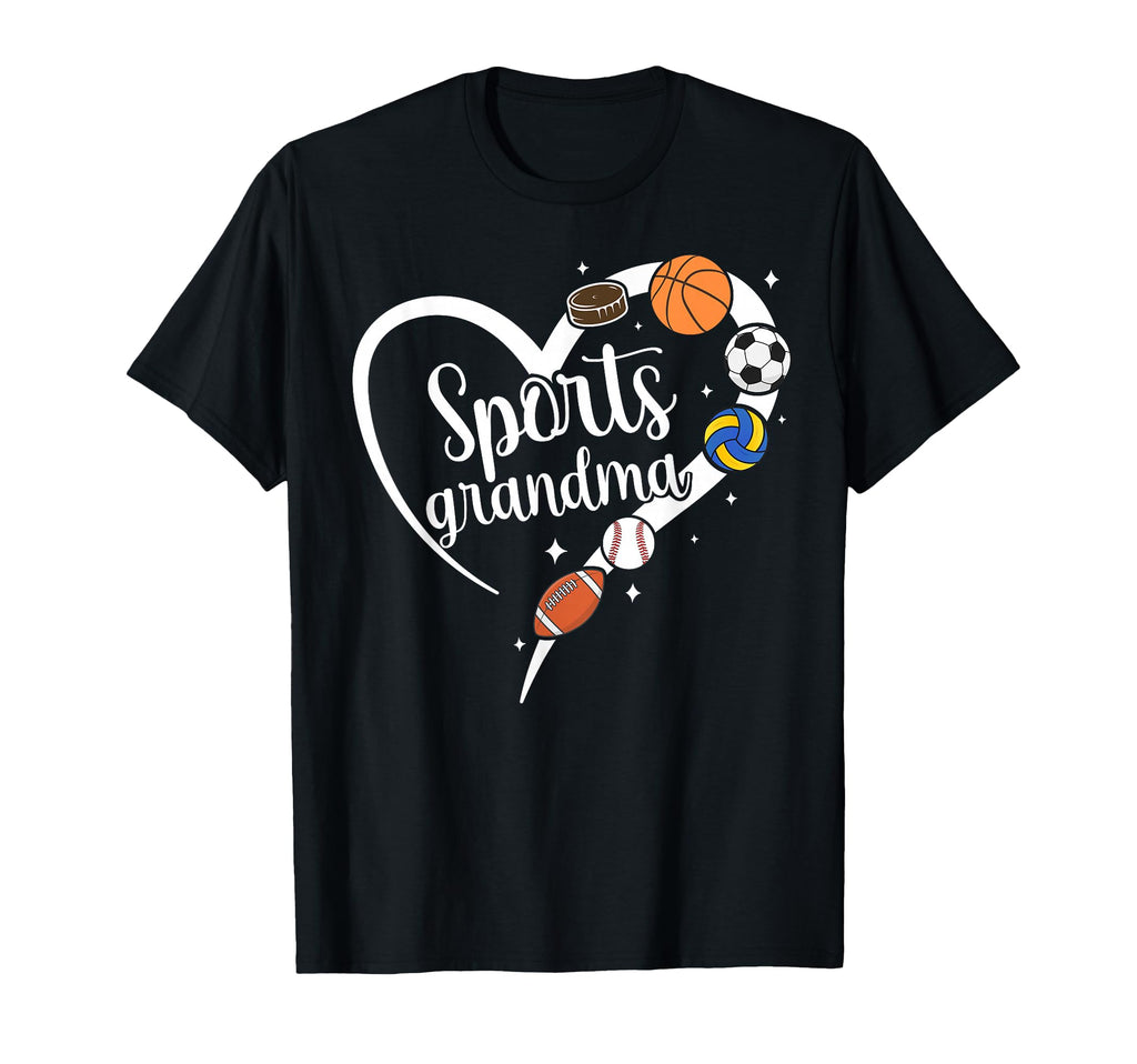Sports Grandma Heart Sports T-Shirt - Aesthetic Graphic for Adults - T-Shirt, Sweatshirt, Hoodie
