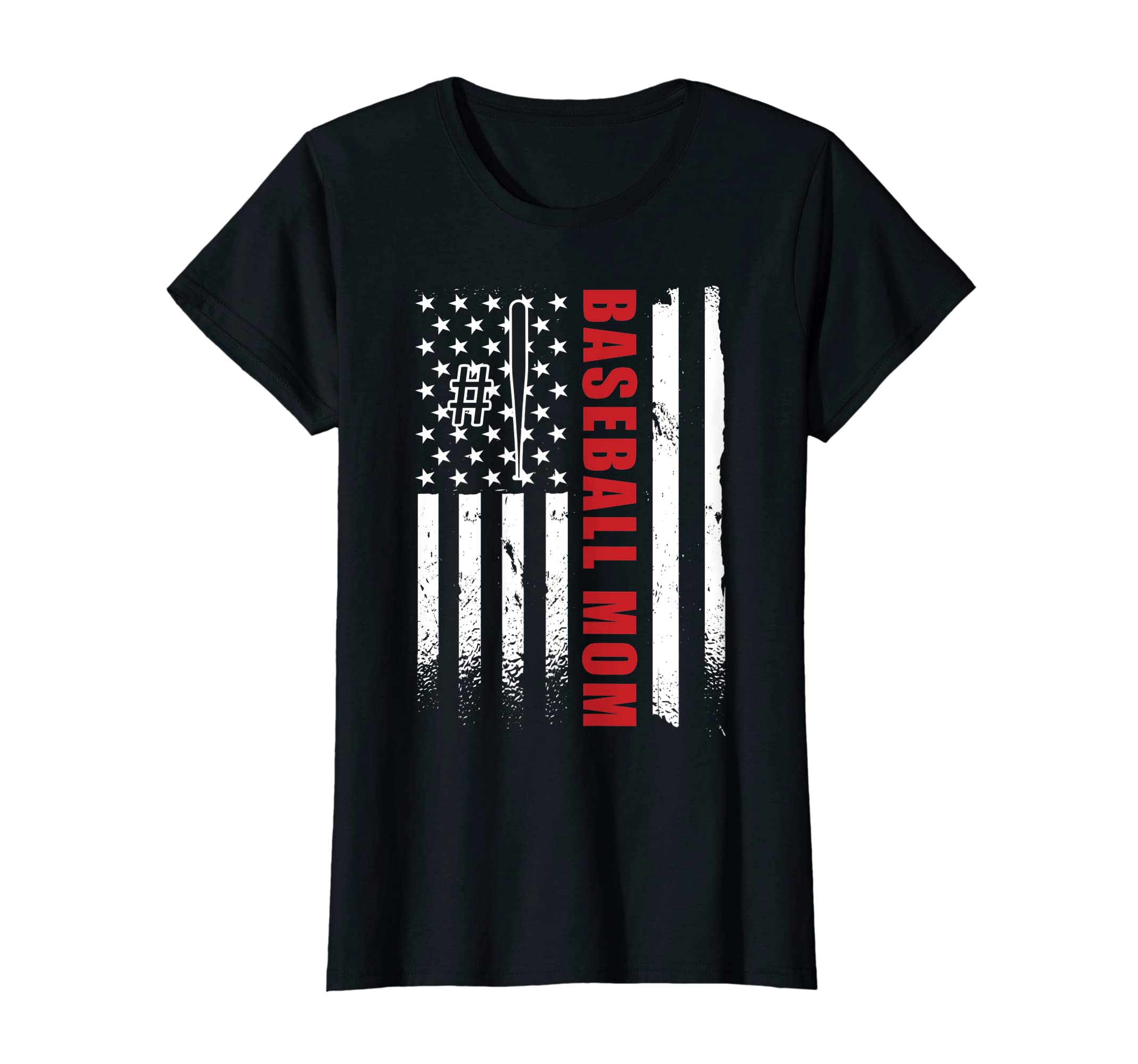 Number One Baseball Mom American T-Shirt - Aesthetic Graphic Men Women - T-Shirt, Sweatshirt, Hoodie