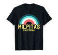 Milpitas California Rainbow T-Shirt - Minimalist Print Unisex - T-Shirt, Sweatshirt, Hoodie