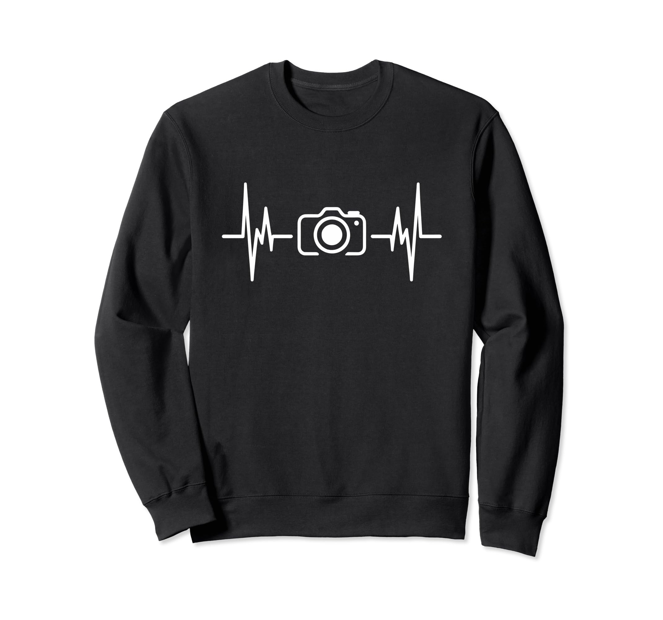 Photographer Camera Heartbeat Sweatshirt - Trendy Graphic Men Women - T-Shirt, Sweatshirt, Hoodie