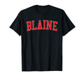 Blaine Mn Varsity Red Text T-Shirt - Trendy Graphic Men Women - T-Shirt, Sweatshirt, Hoodie