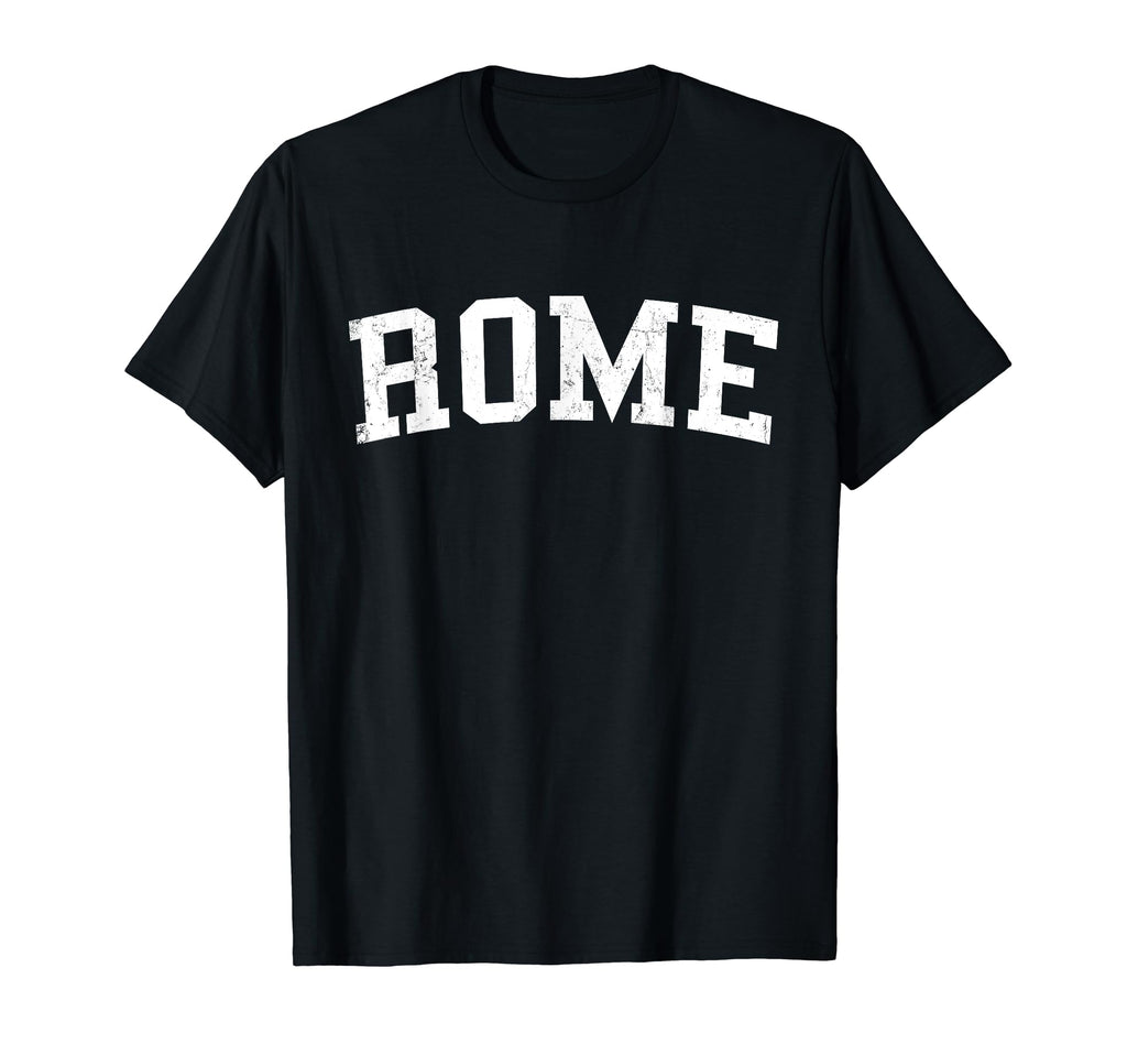Rome Ga Distressed White Varsity T-Shirt - Trendy Graphic for Adults - T-Shirt, Sweatshirt, Hoodie