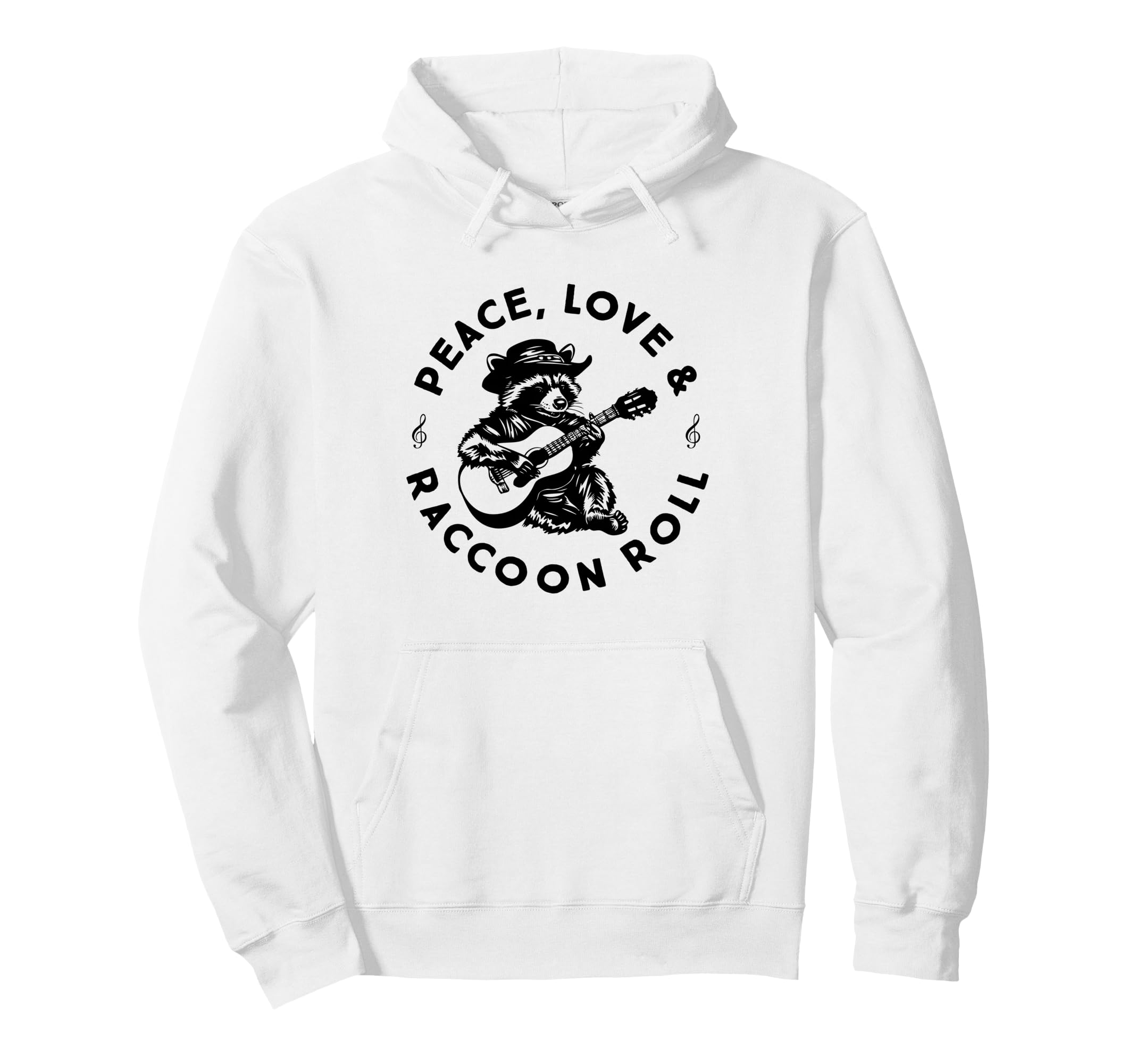 Raccoon Rock And Roll Music Raccoon Hoodie - Fun Novelty Design for Adults - T-Shirt, Sweatshirt, Hoodie