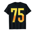 75 Outline Number 75 Fan Varsity Sports T-Shirt - Graphic Print for Adults - T-Shirt, Sweatshirt, Hoodie