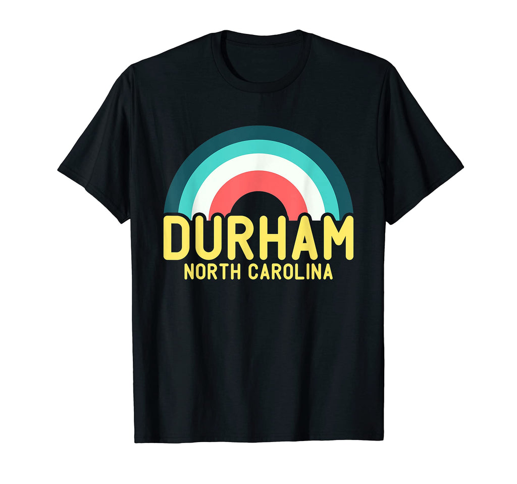 Durham North Carolina Rainbow T-Shirt - Trendy Graphic Unisex - T-Shirt, Sweatshirt, Hoodie