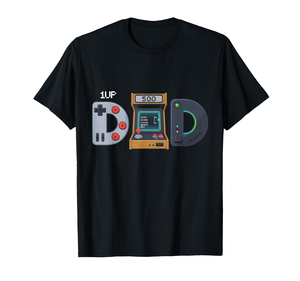 Gamer Dad Arcade Gaming Father T-Shirt - Custom Art Print for Adults - T-Shirt, Sweatshirt, Hoodie
