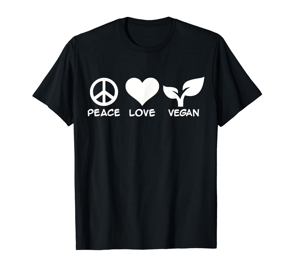 Peace Love Vegan T-Shirt - Novelty Apparel Unisex - T-Shirt, Sweatshirt, Hoodie