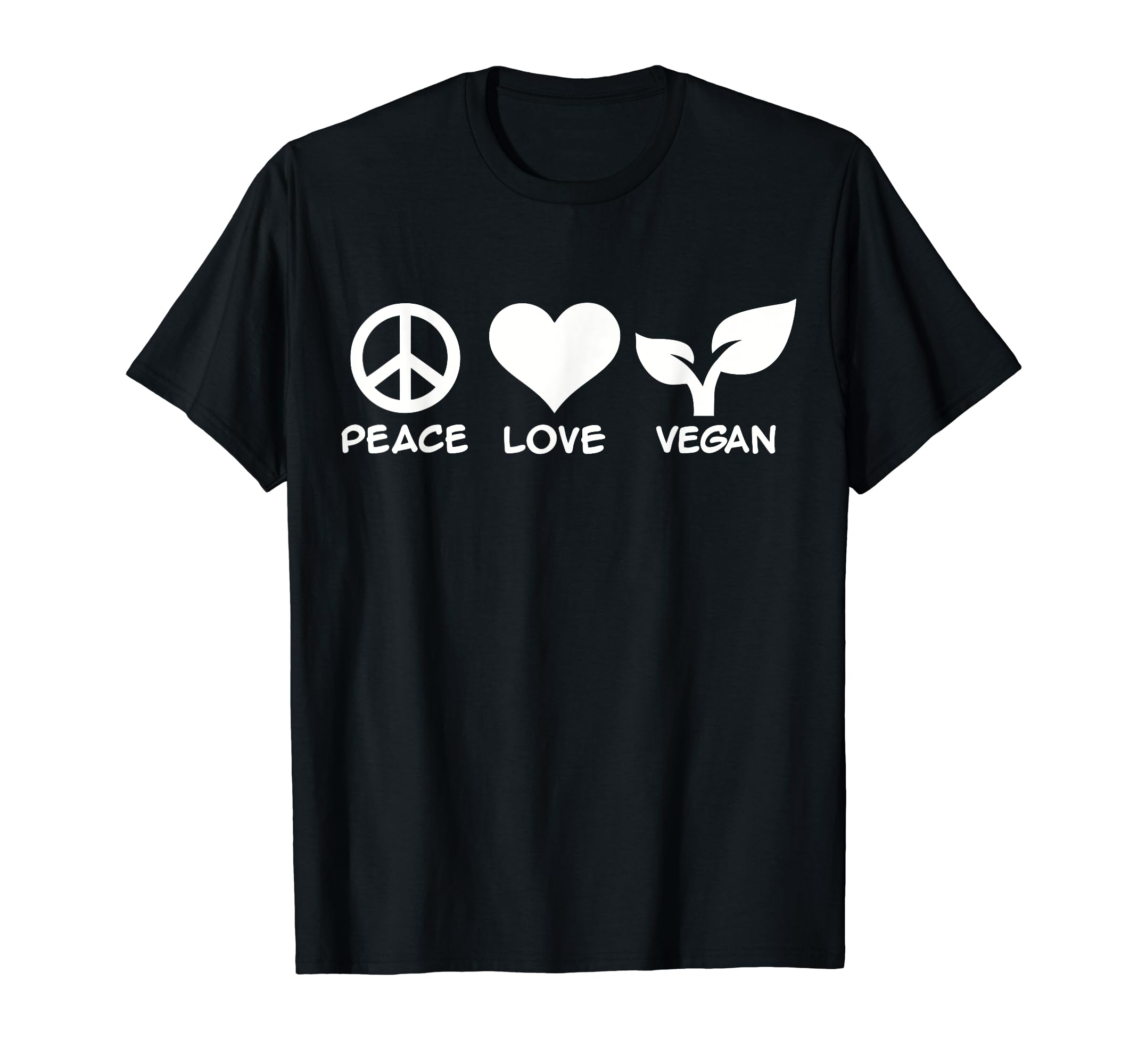 Peace Love Vegan T-Shirt - Novelty Apparel Unisex - T-Shirt, Sweatshirt, Hoodie
