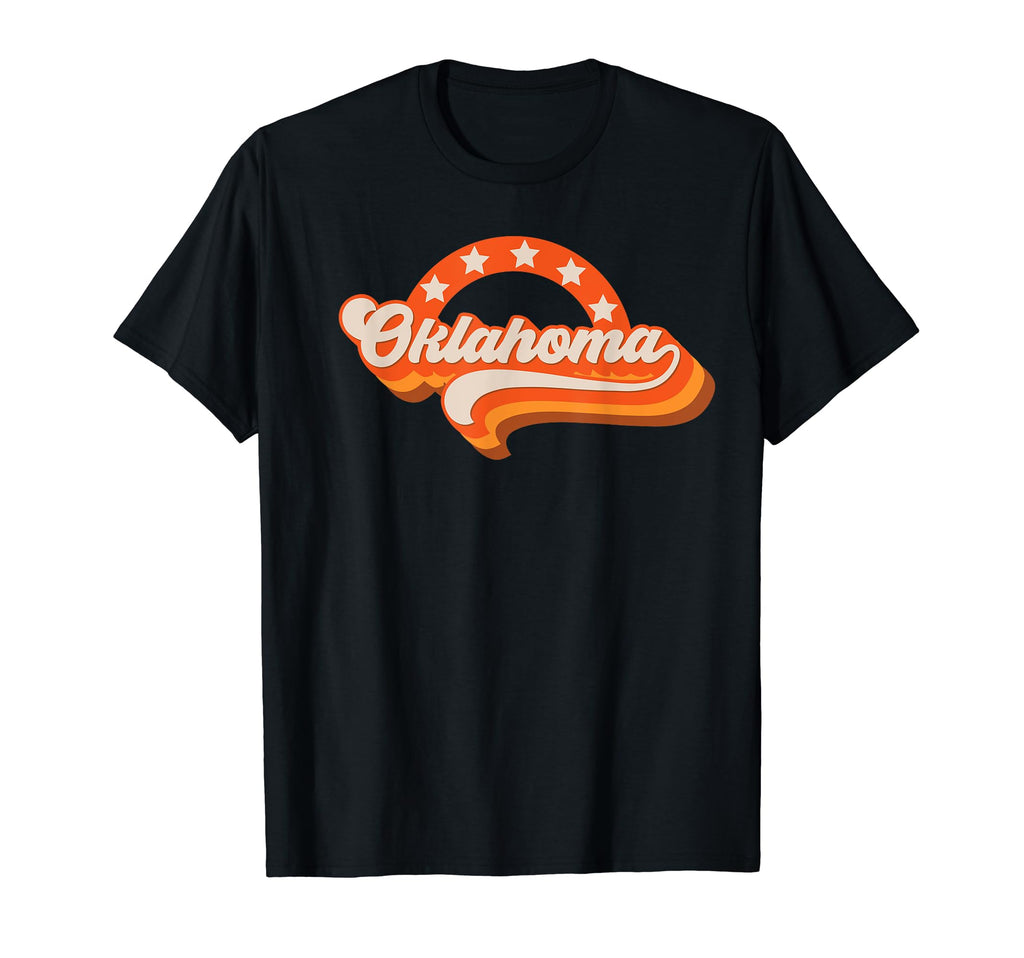 Oklahoma Home 70S Stars T-Shirt - Casual Everyday Wear for Adults - T-Shirt, Sweatshirt, Hoodie